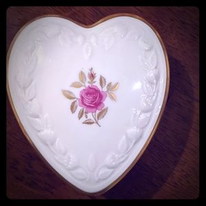 Lenox Rhodora Heart Shaped Box with Lid